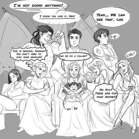 Acotar Comic, Fantasy Booktok, Sjm Fanart, Acotar Fanart, Acotar Funny, Romantic Drawing, Gilbert And Anne, Fantasy Couples, A Court Of Wings And Ruin