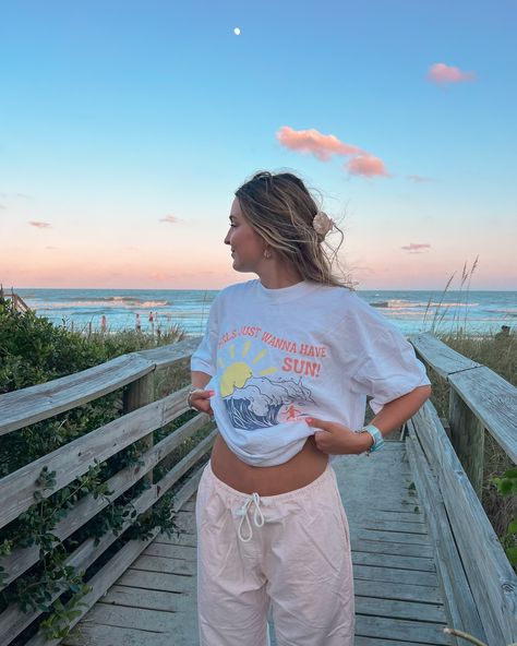 Girls just wanna have sun is officially out tomorrow 6/21 8p est!! It is on the cutest, oversized mock tee that you NEED for summer beach days ☀️ Girls Just Wanna Have Sun, Beach Days, Caicos Islands, Turks And Caicos, Guinea Bissau, Equatorial Guinea, Tanzania, Laos, Beach Day