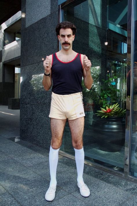 Borat Sacha Baron Cohen, The Dictator, Magic Garden, Look Older, Halloween Dress, Halloween Outfits, Gym Outfit, Gq, Workout Clothes