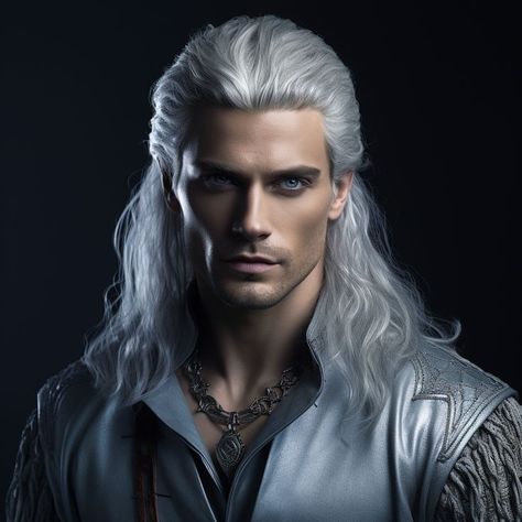 White Hair Men Character Inspiration, White Hair Men Aesthetic, White Haired Elf Man, Male Elf Character Art, Male With White Hair, Targaryen Male, Guys With White Hair, Hair Buff, White Hair Men