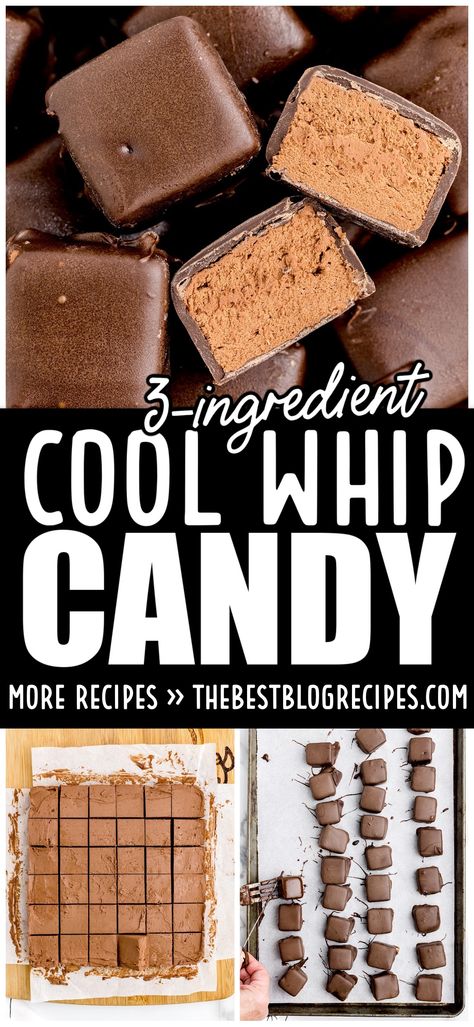 Cool Whip Candy Cool Whip Candy, Recipes With Cool Whip, Cheap Desserts, Cool Whip Desserts, Three Ingredient Recipes, Easy Candy Recipes, Fluff Desserts, Cream Candy, Macaron Recipe