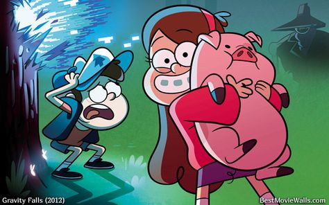 Nothing like hugging a pig - just ask #Mabel and #Dipper :] #GravityFalls rules! Mabel Pines Wallpaper, Gravity Falls Mabel And Dipper, Wallpaper Gravity Falls, Falls Wallpapers, Gravity Falls Wallpaper, Mabel And Dipper, Gravity Falls Mabel, Spooky Background, Gravity Falls Dipper