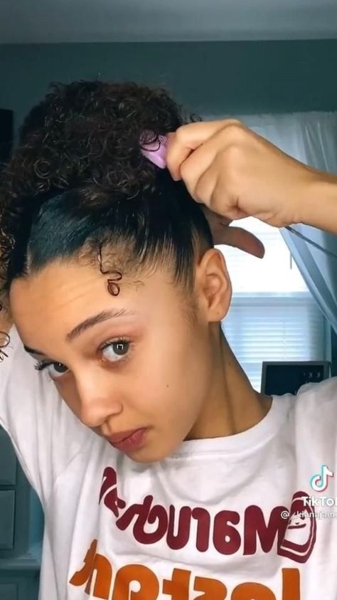 Hairstyles For Mixed Women, Headband Hairstyles Curly Hair, Rustic Hairstyles, Curly Hair Bun Styles, Quick Curly Hairstyles, Curly Bun Hairstyles, Curly Hair Hairstyles, Curly Bun, Mixed Curly Hair