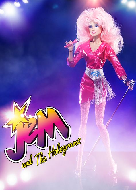 The Fashion Doll Chronicles: First wave of Jem And The Holograms ... Jem Doll, White Hair Color, Jem And The Holograms, 80s Cartoon, 80s Cartoons, Integrity Toys, Doll Stands, New Toys, Barbie Doll