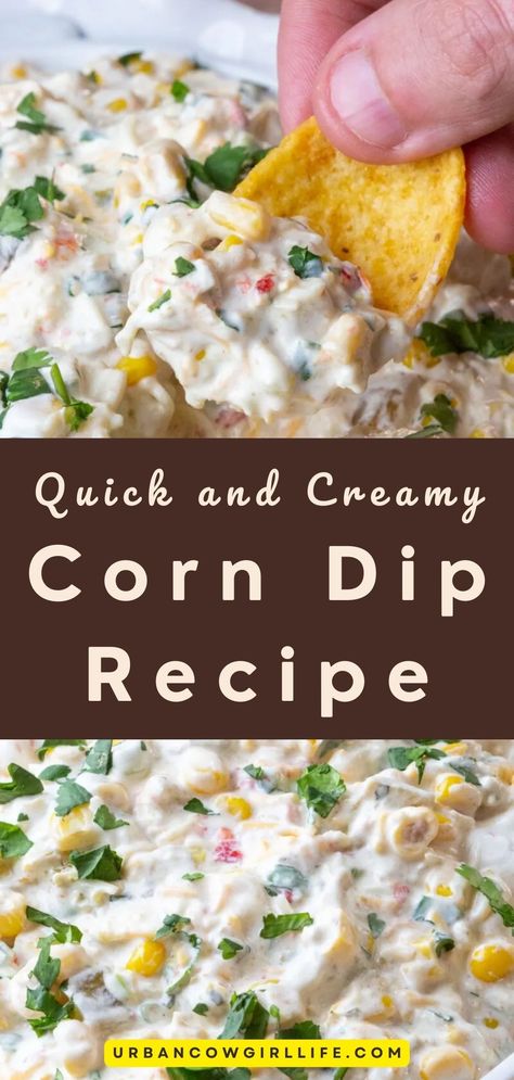 Transform your snack time into a cornucopia of yumminess with our step-by-step guide to the perfect Corn Dip Recipe! | corn dip recipe, corn dip with sour cream, easy corn dip, mexican street corn dip, mexican corn dip recipe, cheesy corn dip, mexican corn dip, easy corn dip recipe, appetizer recipes | Corn Dip With Sour Cream And Mayo, Corn Dips And Appetizers, Southwest Corn Dip Recipe, Corn Dip With Black Beans, Mexican Corn Dip With Sour Cream, Mexican Corn Dip With Fritos, Easy Street Corn Dip, Corn Dip With Tajin, Corn Dips Cold