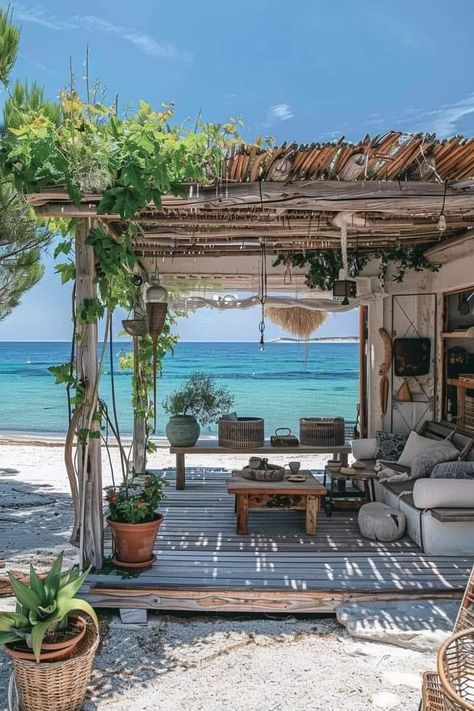 Beach Shack Aesthetic, Shack Aesthetic, Small Beach Houses, Beach Shack, Beach House Interior, Beach Hut, Rooftop Terrace, Porch Patio, Dream Rooms