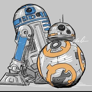 R2d2 And Bb8 Tattoo, R2d2 Bb8 Tattoo, Bb8 Drawing, Bb8 Tattoo, R2d2 Drawing, Bb8 And R2d2, Starwars Drawings, Bb8 Art, R2d2 And Bb8