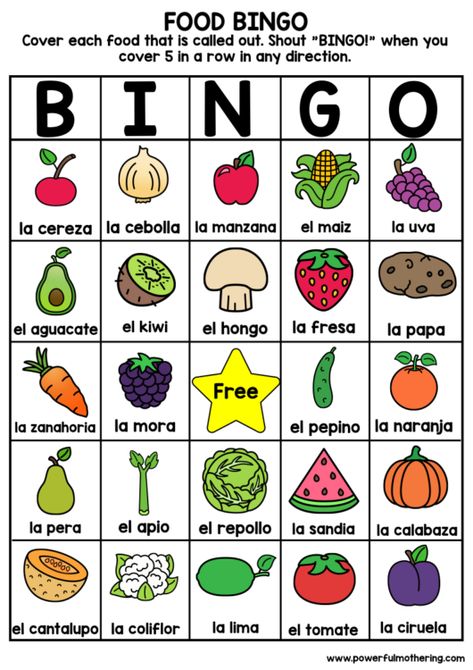 Printable Spanish Word Food Activities Food In Spanish Worksheets, First Grade Spanish Activities, Food In Spanish Vocabulary, Spanish Lessons For Preschoolers, Spanish Crafts For Kids, Spanish For Kids Printables, Spanish Activities For Kids, Spanish For Preschoolers, Spanish Club Activities