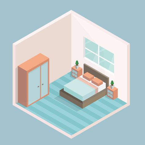 Isometric Reference, Isometric Room Illustration, Illustrator Practice, Ipad Illustration, Isometric Room, Isometric Grid, Interior Design Portfolio Layout, Isometric Drawing, Portfolio Design Layout