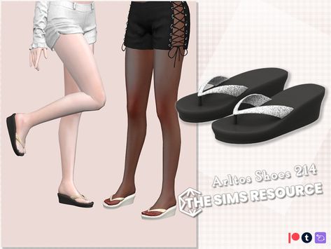 Ts4 Cc Sandals, Sims 4 Cc Flip Flops, Sims 4 Flip Flops, Sims4 Sandals, Cute Flip Flops, Bow High Heels, Tie Sandals, Sims 4 Hair Male, Heeled Flip Flops