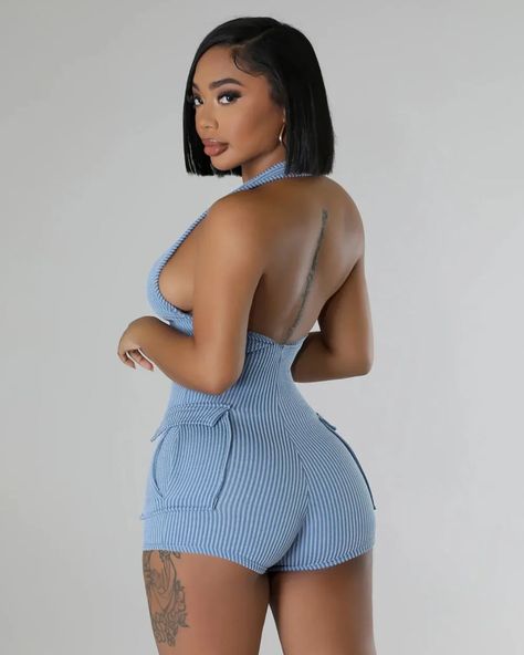 You Can’t Be Copied 💅🏽 🔎 ‘Macy Romper —->> available in several colors🍭 • 📲 www.InTheManorOfBeauty.com • #croptops #springcolors #pickleball #tennisskirt #softandcozy #shortskirts #urbanstreetstyle #skirtsets #grwmreel #girlyaesthetic #grwm #fypreels #softgirlera #addtocartkindaday #ootd #womensactivewear 4w Cargo Romper, Cut Clothes, Halter Jumpsuit, Mid Dresses, Versatile Dresses, Short Rompers, Short Sets, Set Dress, Bootie Boots