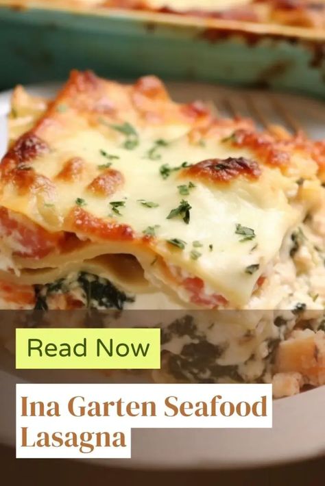 Pescatarian Lasagna Recipe, White Seafood Lasagna Recipe, Lasagna Recipe Seafood, Seafood Lasagna Recipe Best, Sea Food Lasagna Recipe, Seafood Lasagne Recipes, Make Ahead Seafood Dishes, Crab Lasagna Recipes, Seafood Lasagna Recipe White Sauce