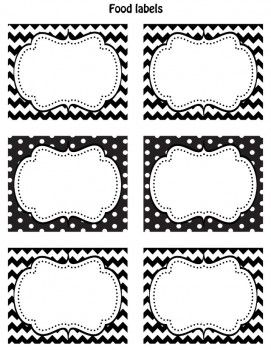 FREE Black & White Printable Labels. Going to use these on my organizing bins that I cannot see directly into. Labels Printables Free, Vintage Diy, Printable Tags, Printable Labels, Food Labels, Classroom Organization, B & B, Classroom Decor, Getting Organized