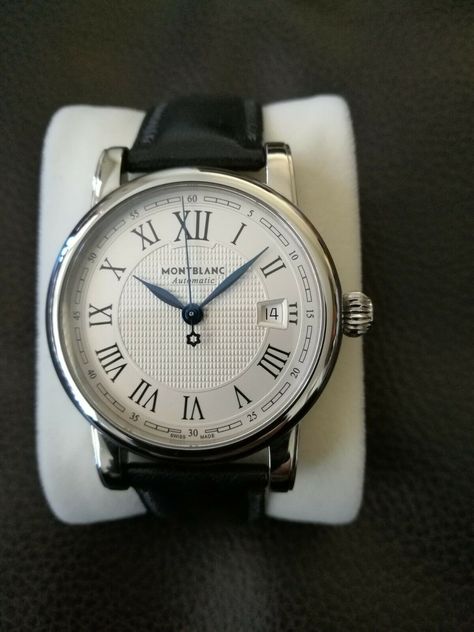 Montblanc Star Silver Dial Automatic Men's Watch 107114 MINT/ PRISTINE CONDITION · $1,000.00 Montblanc Watch, Mont Blanc Watches, Montblanc Boheme, Star Silver, Men's Watch, Jaeger Watch, Chronograph, Leather Watch, Jewelry Watches