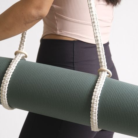 From yoga mats to picnic blankets, or even your camera stand – our hand-knotted macrame strap is the stylish, all-purpose carrier you didn’t know you needed! Make it uniquely yours or a thoughtful gift – personalize with a leather name deboss tag. #fegome #matcarrier #macrameyogastrap #macramé #customisegifts #yogakl Macrame Strap, Yoga Mat Holder, Camera Stand, Yoga Strap, Holiday Gift Sets, Picnic Blankets, Yoga Mats, Earthy Tones, Yoga Mat