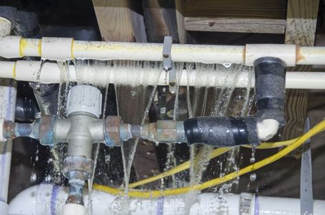 Broken water pipes Frozen Pipes, Frozen Water, Low Water Pressure, Home Fix, Nail Swag, Home Safety, Home Repairs, Water Pipe, Diy Home Improvement