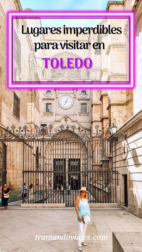 Toledo es una ciudad estupenda muy cerca de Madrid. Ideal para visitarla durante el día o en una de las etapas de tu roadtrip. En cualquier caso, no te pierdas los lugar incre�íble para visitar en Toledo. #toledo #toledoespaña #toledomonumental #visitatoledo #Castillalamancha Toledo, Madrid, Louvre, Spain, Travel