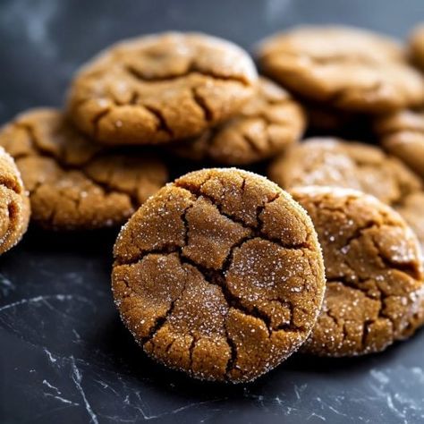 Soft and Chewy Molasses Cookies Molasses Recipes, Chewy Molasses Cookies, Molasses Cookies Recipe, Holiday Sugar Cookies, Molasses Cookies, Easy Cookie Recipes, Chewy Cookie, Almond Recipes, Molasses