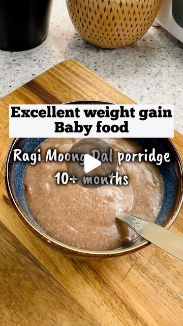 ✿Lipi, Anayraa & Ava✿ on Instagram: "✨Ragi Moong Dal Porridge - 10+ months✨

Looking for a weight gain food for your baby?

This Ragi Moong dal porridge ticks all the boxes! Rich in iron, 2x calcium and protein is a fantastic option for baby's weight gain and development.

👉🏻Make sure you use sprouted ragi, it has 2 times more calcium and easier to digest. I have used @slurrpfarm sprouted ragi powder.

👉🏻I have also used the almond pulp left over from almond milk to make it healthier and flavourful but you can also the use nut powder, if available.

Head over to comment section for detailed recipe!🫶

#weightgainmeals #weightgainfood #cookingrecipe #healthyrecepies #healthybabyfood #babyporridge #porridgerecipe #babybreakfast #breakfastideasforkids #saveit #saveforlater #recipevideos" Easy Baby Food Recipes 10 Months, 10months Baby Food, 1 Year Baby Food Recipes Indian, Baby Weight Gain Food, Baby Porridge Recipe, 10 Months Baby Food, Weight Gain Food, Ragi Porridge, 9 Month Old Baby Food