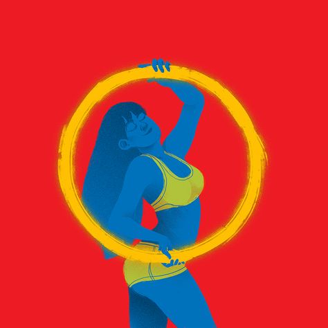 Hula hoop on Behance Forced Perspective, Image Archive, Hula Hoop, Optical Illusions, Namaste, Doodles, Drawing Illustrations, Character Design, Art Inspiration