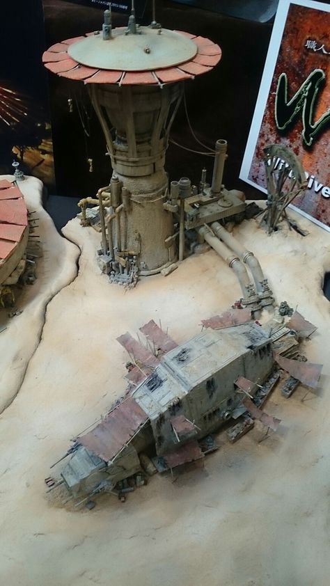 STAR WARS 1/144 Diorama [AT-AT MARKET] by WildRever Arakawa Naoto Warhammer Terrain, 40k Terrain, Diorama Ideas, Star Wars Diy, Star Wars Trooper, Star Wars Models, Star Wars Concept Art, Sci Fi Models, Star Wars Rpg