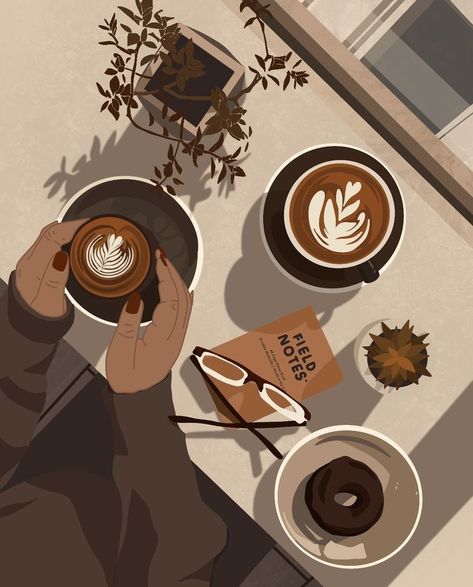 it's study time wallpaper ideas 💡 Brown Aesthetic Illustration, Cozy Fall Illustration, Beige Coffee Aesthetic, Time Wallpaper, Coffee Music, Coffee Shop Aesthetic, Coffee Wallpaper, Good Coffee, Dreamy Art