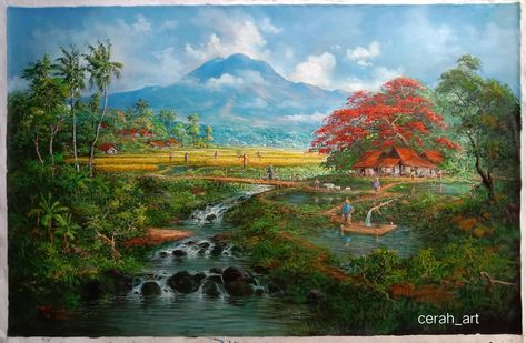 Philippine Landscape, Bali Landscape, Art Competitions, Cool Landscapes, New Trailers, Alam Yang Indah, Cartoon Character Design, Culture Art, Amazing Art