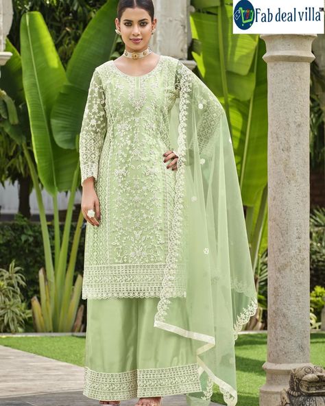 👉Pista Color Pure Butterfly Net Fabric Suit 👉For More Details WhatsApp : +919978885114 👉www.fabdealvilla.com 👉COD Available 👉Free Shipping 👉Wholesale Rate 👉Quality Guaranteed Pista Green Suit, Anarkali Lehenga Gowns, Pista Green Colour, Plus Size Lehenga, Party Wear Salwar, Butterfly Net, Pista Green, Rich Fashion, Sea Green Color