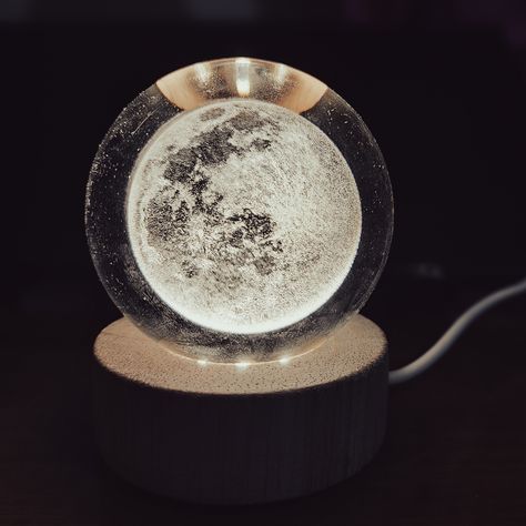 #moon #lamp #aesthetic Moon Lamp Aesthetic, Lamp Aesthetic, Moon Globe, Moon Lamp, Globe, Moon, Glass, Quick Saves