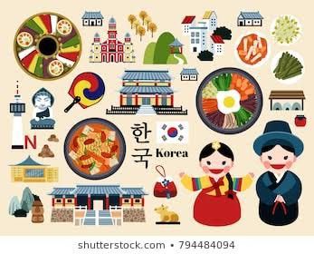 South Korean Culture, Name In Korean, South Korea Culture, Drawing Planner, Korea Country, Korean Crafts, Korean Illustration, Seoul Korea Travel, School Murals