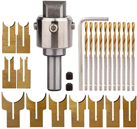 GREENWISH Wooden Beads Buddha Drill Bit 6-25 mm Hardness Woodworking Milling Cutter Wood Router Bit Tungsten Steel Alloy Coated Cemented Carbide Spherical Woodworking Tool Kit - - Amazon.com Router Drill, Diy Wood Desk, Wood Jewelry Diy, Wood Jewelery, Wood Drill Bits, Wood Router, Beading Tools, Router Bit, Wood Tools