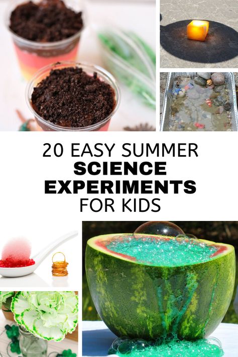 Looking for some activities to keep your kids busy this summer? Be sure to check out these summer science experiments for kids! Science Summer Activities For Kids, Summer Kick Off Crafts For Kids, Fun Summer Science Experiments For Kids, Summer Science For Toddlers, Summer Theme Preschool Activities Science Experiments, Fun Summer Projects For Kids, Easy Summer Stem Activities For Kids, Summertime Activities For Kids, Summer Inside Activities For Kids