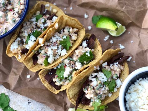 Elote Tacos, Grilled Steak Tacos, Elote Recipe, Grilled Taco, Steak Tacos, Beetroot Dip, Vegan Crackers, Gourmet Vegan, Grilled Steak