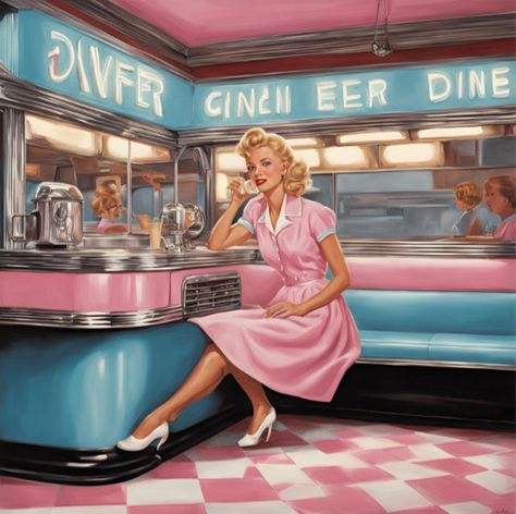 50s Diner Waitress, 60s Diner, Diner Waitress, 50s Housewife, 50's Diner, Who Framed Roger Rabbit, 50s Diner, Pink Cadillac, Roger Rabbit