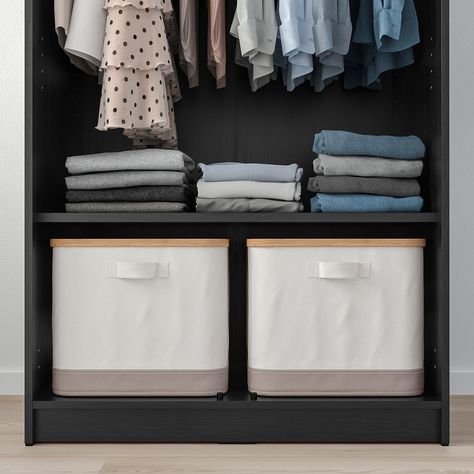 RAKKESTAD Wardrobe with 2 doors, black-brown, 31 1/8x69 1/4" - IKEA Rakkestad Ikea, Armoire Ikea, Ikea Wardrobe, Ikea Closet, Ikea Food, Small Wardrobe, 2 Door Wardrobe, Clothes Rail, Ikea Family