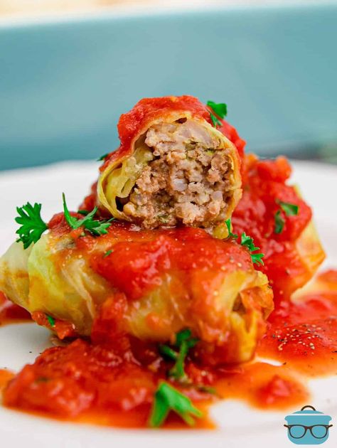 Cabbage Rolls - The Country Cook Best Tomato Sauce Recipe, Cook Cabbage, Closet Cooking, Stuffed Cabbage Rolls, Chicken Bacon Ranch Casserole, Canned Tomato Soup, Cabbage Rolls Recipe, Good Recipe, Stuffed Cabbage