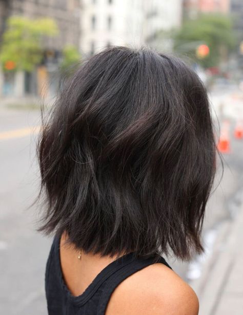 Dark Hair Bobs, Brown Bob Hair, Rambut Brunette, Short Dark Hair, Short Haircut Styles, Shoulder Length Hair, Brunette Hair, Hairstyles Haircuts, Hair Dos