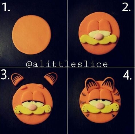 Garfield  cupcake topper ...follow @ alittleslice on instagram :)