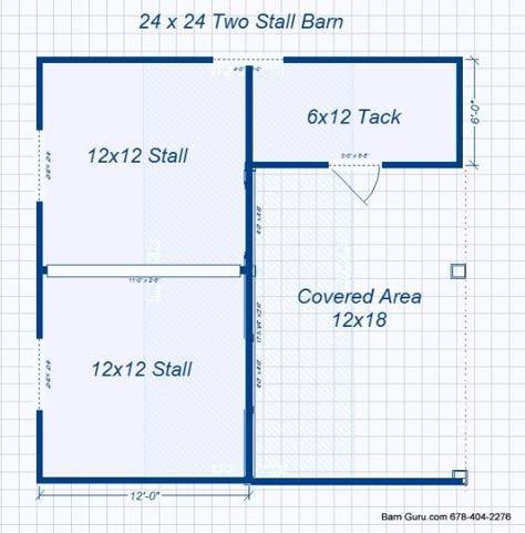 Small Barn Floor Plans | Any Style, Any Size, From Opulent To Practical, We Build Anything and ... 2 Stall Horse Barn, Horses Stables, Horse Shelters, Chicken Shelter, Small Horse Barns, Pipe Fence, Horse Shed, Barn Layout, Hay Storage