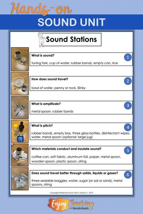 Teaching Sound Waves, Grade 4 Light And Sound, Teaching Sound Science, Light And Sound Grade 4, Science Decorations, Science Foldables, Teaching Sound, Sound Experiments, Music Lesson Plan