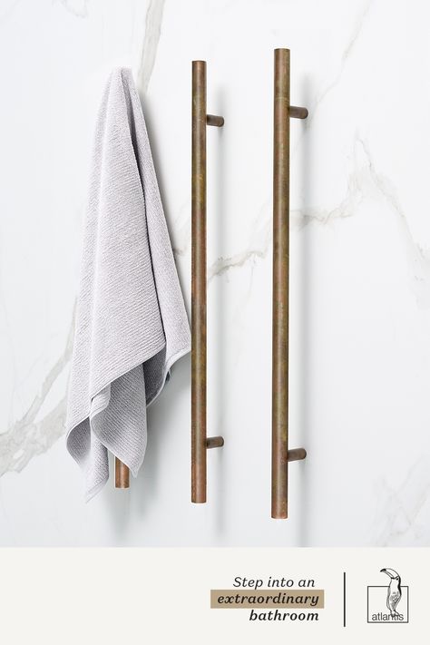 Bathroom Towel Hanging Ideas, Towel Hanging Ideas, Towel Rail Ideas, Shower Pole, Small Ensuite, Bathroom Towel Hooks, Latest Bathroom, Bathroom Towel Bar, Heated Towel Rail