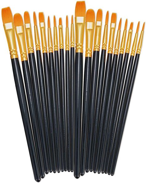 Amazon.com: BOSOBO Paint Brushes Set, 2 Pack 20 Pcs Round Pointed Tip Paintbrushes Nylon Hair Artist Acrylic Paint Brushes for Acrylic Oil Watercolor, Face Nail Art, Miniature Detailing & Rock Painting, Black Face Nail Art, Watercolor Face, Birthday Painting, Acrylic Paint Brushes, Hair Artist, Pallet Painting, Knife Painting, Artistic Hair, Art Brushes