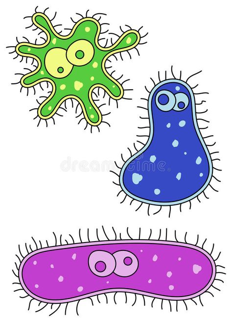 Germs royalty free illustration Pink Cartoon, Kids News, Simple Cartoon, Free Illustration, Graphic Design Projects, Free Illustrations, Blue And Pink, Design Projects, Stock Illustration