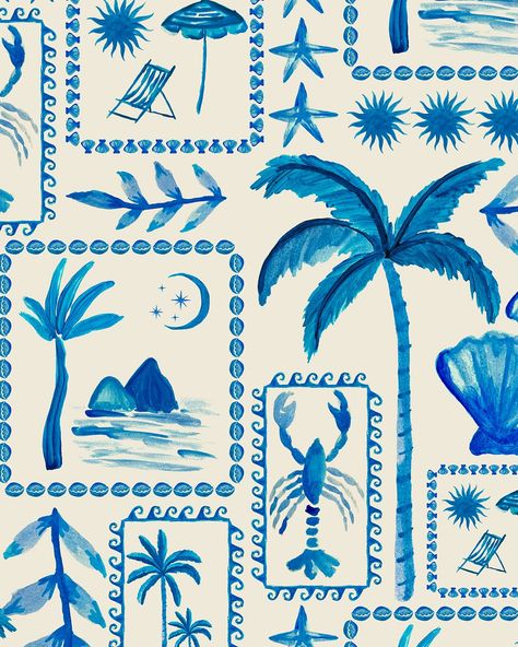 Blue tropical paradise the new print from malungo studio now available on the @patternbank website https://patternbank.com/Malungo #art #illustration #tropicalpattern #pattern #patterndesign #surfacepattern #surfacepatterndesign #patternbank #textiledesign #textileprint #malungoartstudio #print #fashionprint #fashion Swimwear Prints, Tropical Prints Pattern, Idea Paint, Pattern Bank, Travel Journal Scrapbook, Tropical Illustration, Wallpapers Widgets, Hanger Design, Parks And Rec