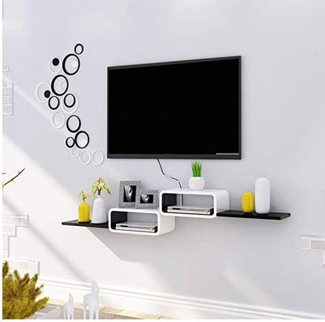 Amazon.com: ABBD Floating Wall Mounted TV Cabinet, Wall Mounted Floating Shelves for TV Box Set-top Box, Cabinet for Cable Boxes, WiFi Routers/DVD Players-C: Home & Kitchen Mounted Tv Unit, Tv Shelf Design, Mounted Tv Ideas Living Rooms, Mounted Tv Cabinet, Tv Wall Shelves, Wall Mounted Tv Unit, Floating Tv Shelf, Wall Mounted Tv Cabinet, Tv Unit Interior