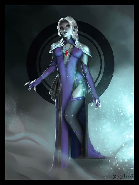 [Art][OC] Drow High Priestess Jaelryn - commission: DnD Dnd Drow Priestess, Drow Priestess, Drow Wizard, Shadow Sorcerer, Drow Art, Drow Character Art, Dnd Druid, Dnd Elves, Night Elves