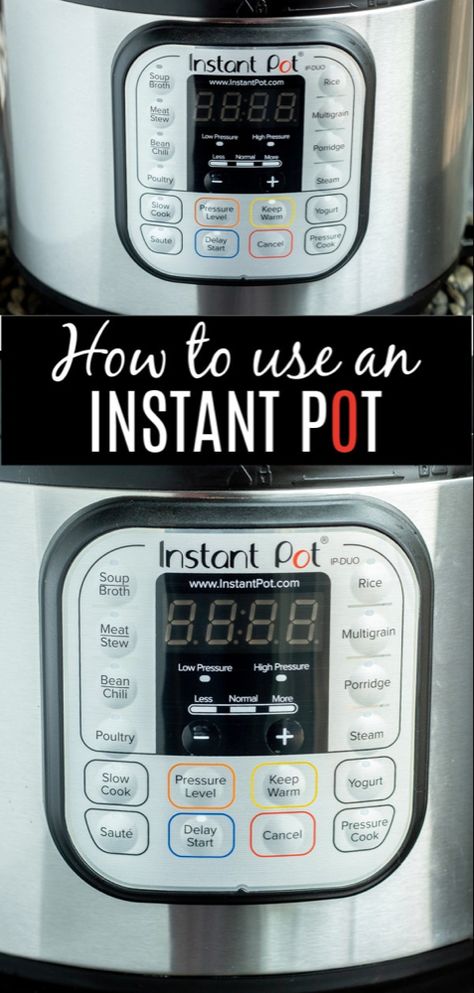 How to Use an Instant Pot or electric pressure cooker. Instructions on how to set your instant pot, what the difference between natural and quick release is, and Instant pot recipes that everyone will love. #instantpot #instantpotrecipes #pressurecooker #pressurecookerrecipes #homemadeinterest Pressure Cooker Xl, Power Pressure Cooker, Pressure Cooking Recipes, Pot Organization, Electric Pressure Cooker Recipes, Pressure Pot, Electric Pressure Cooker, Easy Instant Pot Recipes, Instant Pot Dinner Recipes