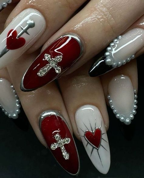 Nails Extra, Punk Nails, Gothic Nails, Goth Nails, Grunge Nails, Spring Valley, Skin Nails, Nails Glitter, Nails Diy