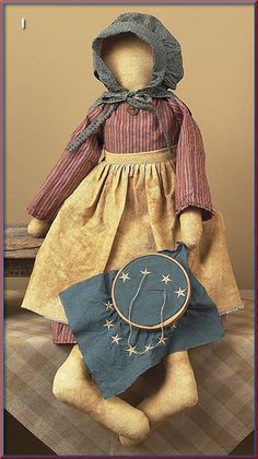 Primitive Americana "Uncle Sam" Doll (Made In USA) | primitives ... Amische Quilts, Amish Dolls, Country Colonial, Amish Quilt, Primitive Doll Patterns, Raggedy Doll, Dress Apron, Folk Doll, Amish Quilts