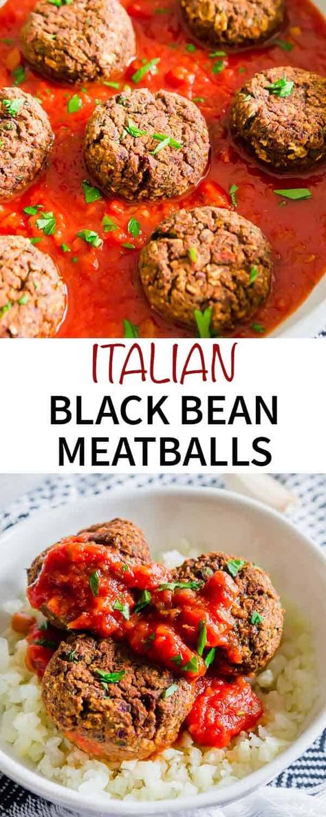 Italian Black Bean Meatballs - Vegan/Gluten-Free Meatball Recipe Plant Based Meatballs, Black Bean Meatballs, Gluten Free Meatballs Recipe, Bean Meatballs, Meatballs Recipes, Gluten Free Meatballs, Vegan Meatballs, Plant Based Whole Foods, Meatball Recipe